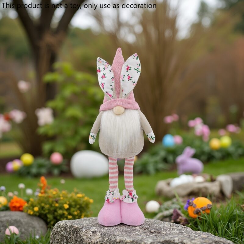 Easter-themed standing gnomes with long bunny ears